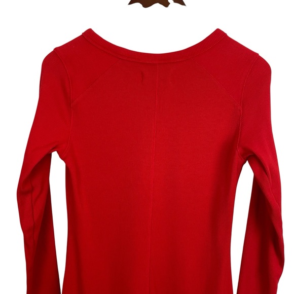 Everlane | Red The Ribbed Organic Cotton Mini Dress - Picture 5 of 7